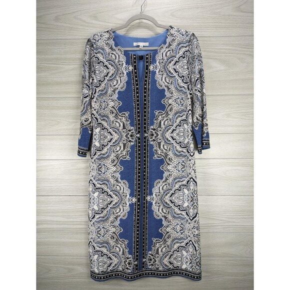 Sandra Darren Mirrored Paisley Mandala Shift Dress - Picture 6 of 6
